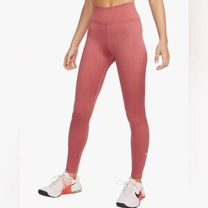 Nike Therma-FIT Mid-Rise Blush Ankle Yoga Gym Workout Leggings Women’s Large EUC